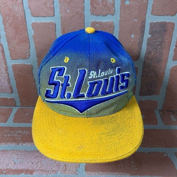 St Louis Cardinals blue and yellow Snapback Hat Adjustable Leader of the Game - Picture 1 of 8